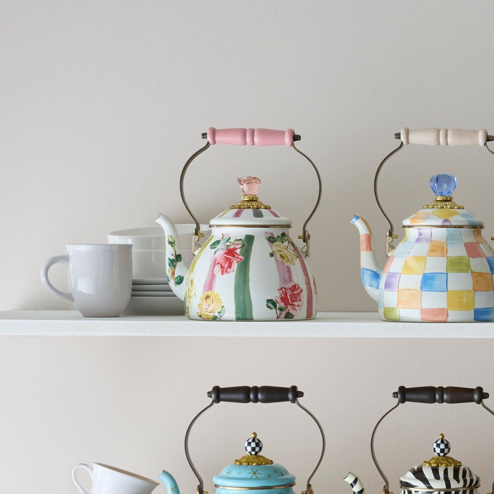 Garden Gala 2 Quart Tea Kettle - MacKenzie-Childs limited edition