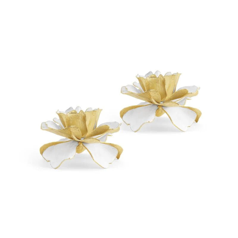 Gardenia Candleholders Set of 2 by Michael Aram