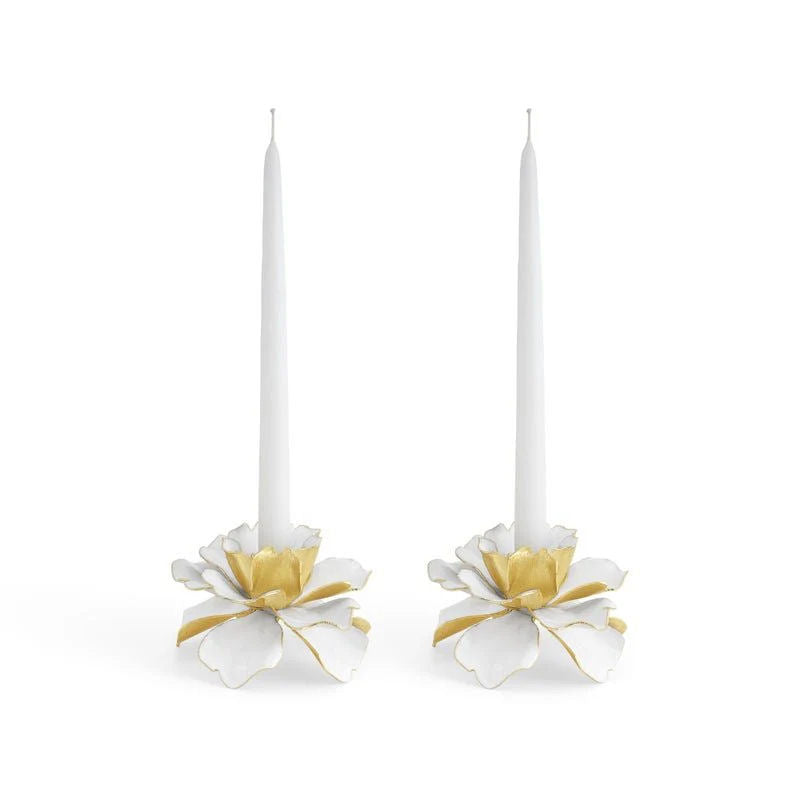 Gardenia Candleholders Set of 2 by Michael Aram