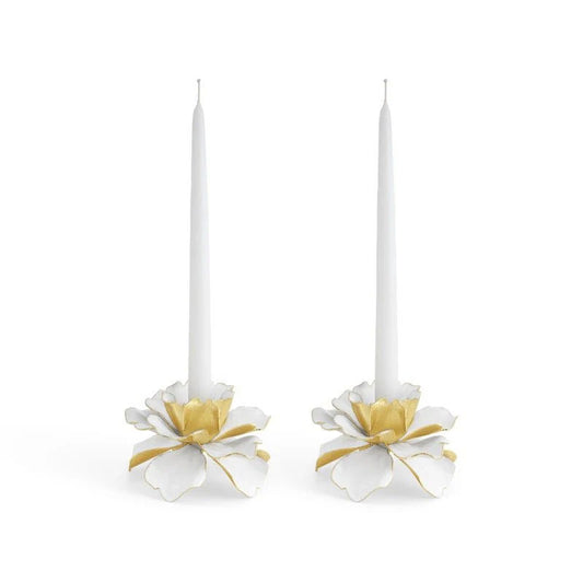 Gardenia Candleholders Set of 2 by Michael Aram