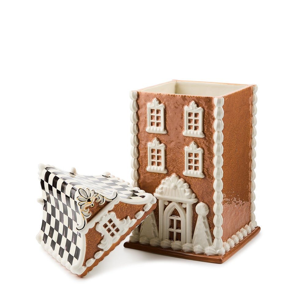 Gingerbread House Ceramic Cookie Jar by MacKenzie-Childs