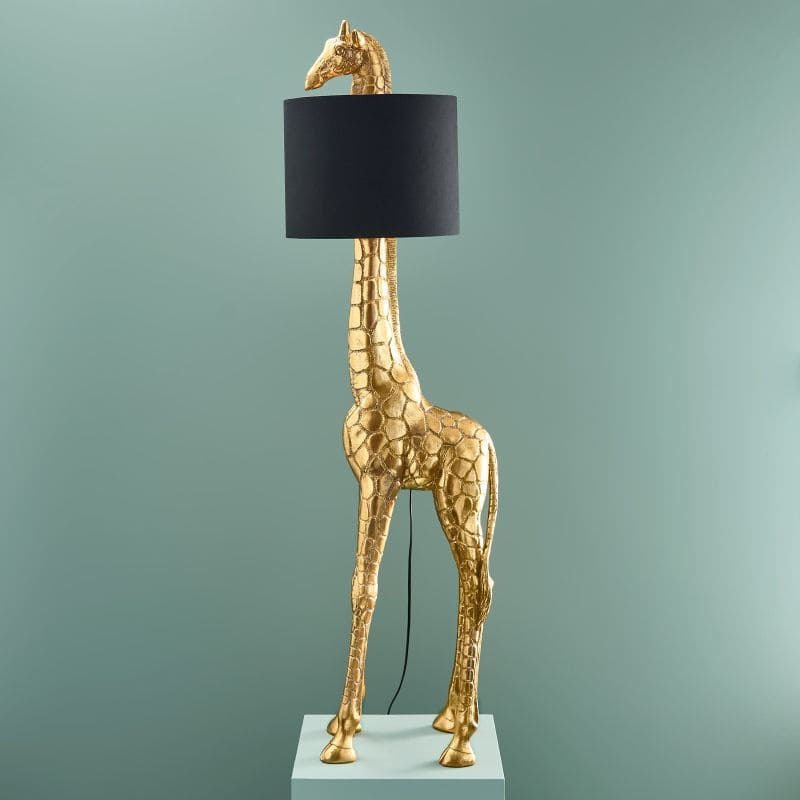 Giraffe Gigi Floor Lamp, Gold/Black - |VESIMI Design| Luxury Bathrooms and Home Decor