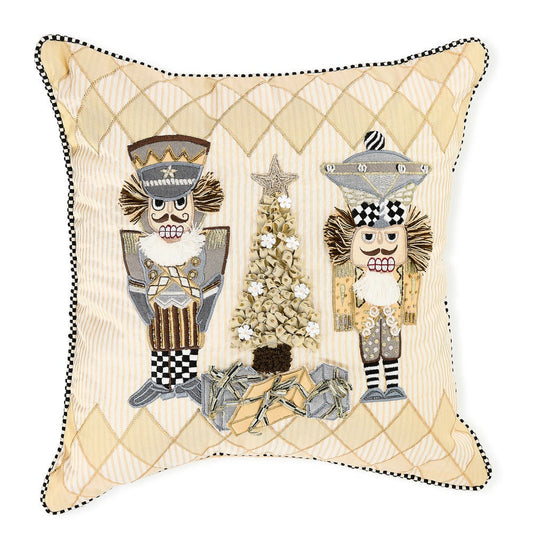 Glam Up Nutcracker Throw Pillow MacKenzie-Childs Christmas