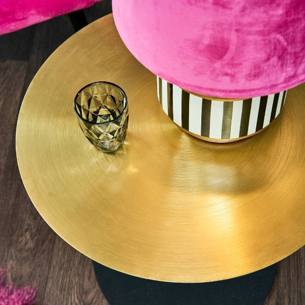 Gold & Black Matel Side Table - |VESIMI Design| Luxury Bathrooms and Home Decor