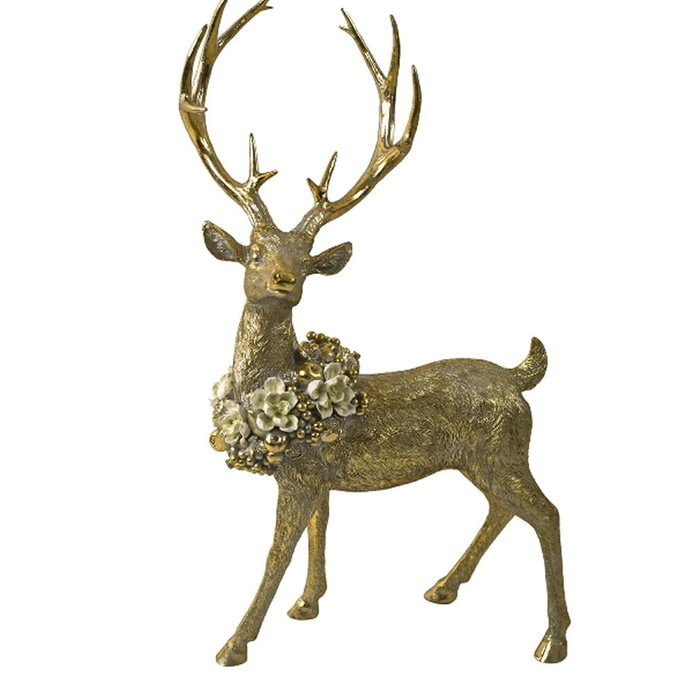 Gold Standing Deer by Werns