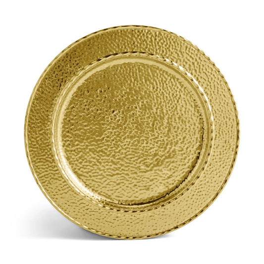 Gold Hammertone Charger by Michael Aram - |VESIMI Design| Luxury Bathrooms and Home Decor