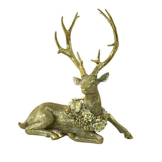 Gold Resting Deer by Werns