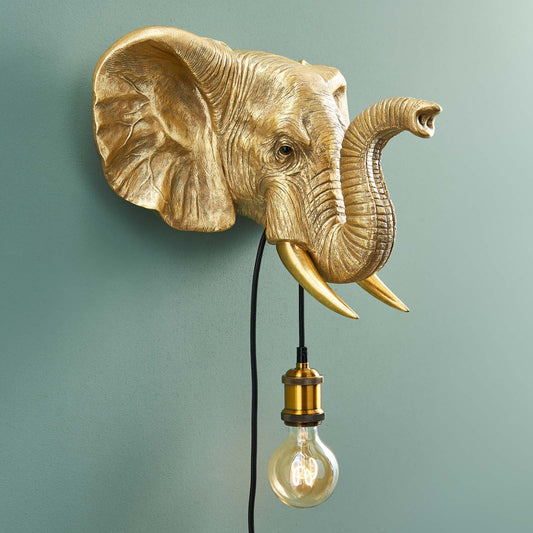 Gold Wall Lamp Elephant Jumbo - |VESIMI Design| Luxury Bathrooms and Home Decor