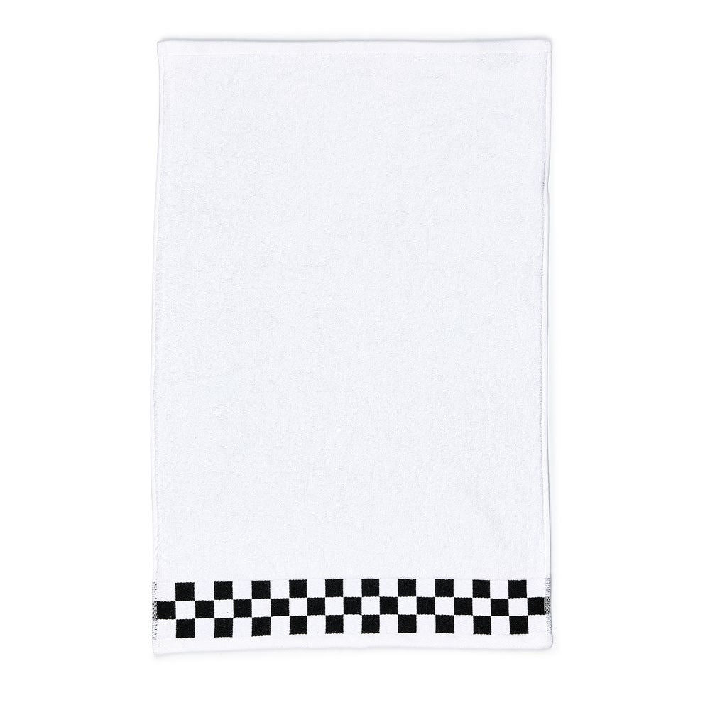 Hand Towel with Black Check Border MacKenzie-Childs