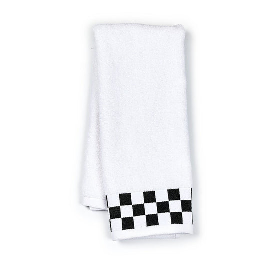 Hand Towel with Black Check Border MacKenzie-Childs