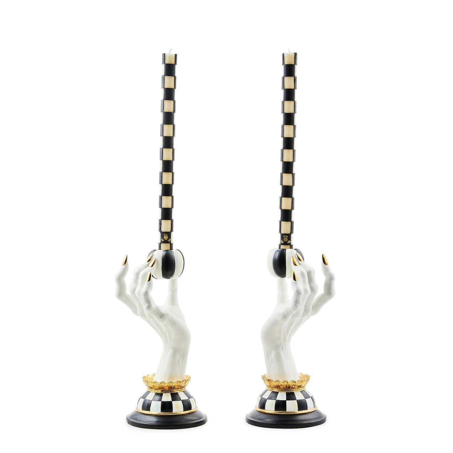 Haunted House Spooky Hand Candle Holders, Set of 2 by MacKenzie - Childs - |VESIMI Design|
