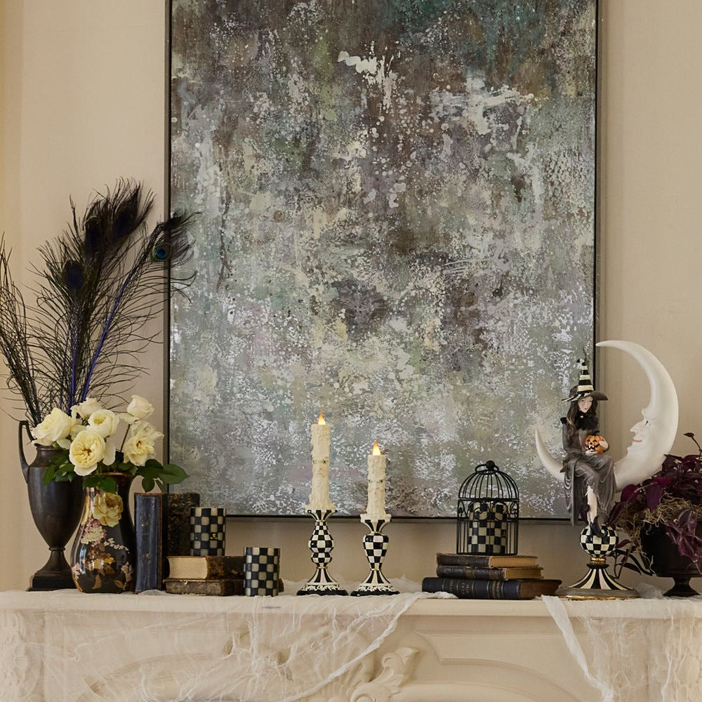 Haunted House Spooky Illuminated Candles, Set of 2 by MacKenzie-Childs