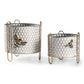 Honeycomb Large Tin Planter by MacKenzie - Childs - |VESIMI Design| Luxury Bathrooms and Home Decor