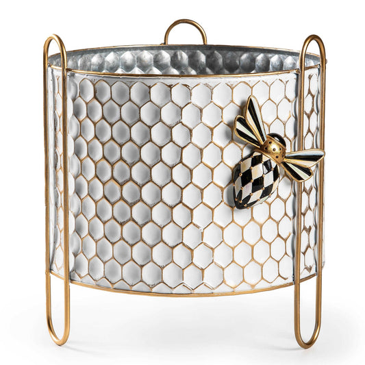 Honeycomb Large Tin Planter by MacKenzie - Childs - |VESIMI Design| Luxury Bathrooms and Home Decor