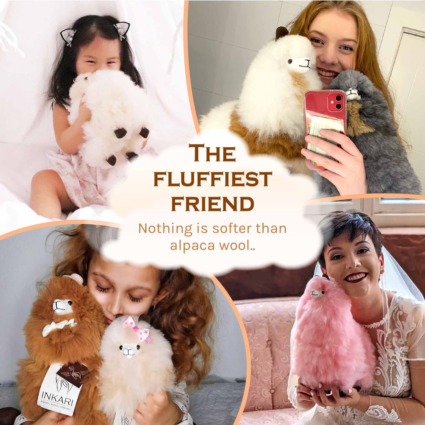 Inkari Fluffy Alpaca Toy Monsterfluff - Mini (15cm) - |VESIMI Design| Luxury Bathrooms and Home Decor