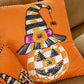 MacKenzie-Childs Jack O' Lantern in Hat Throw Pillow