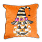 MacKenzie-Childs Jack O' Lantern in Hat Throw Pillow