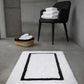 KARAT Luxury Black & White Egyptian Cotton Bathroom Rug - |VESIMI Design| Luxury Bathrooms and Home Decor