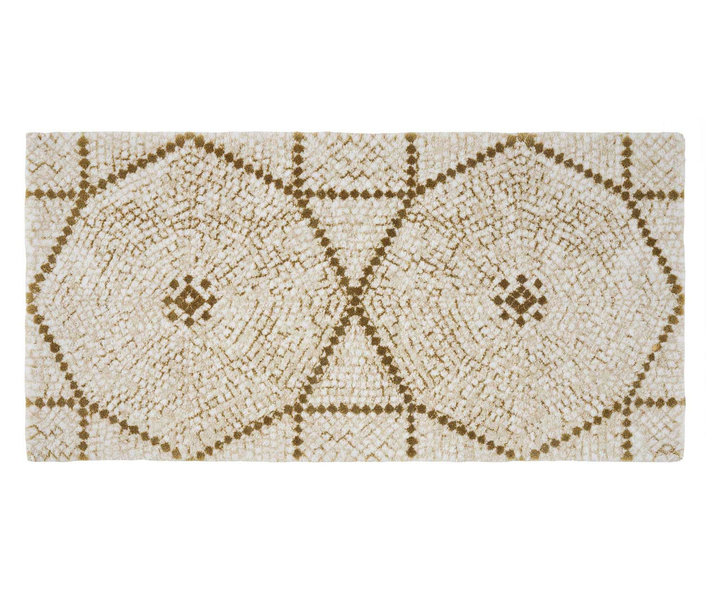 KERY Beige and Gold Abyss & Habidecor Egyptian Cotton Bathroom Rug