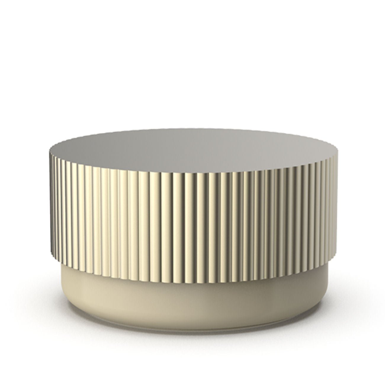 Large Aluminium & Porcelain Multi - purpose Box / Champagne Gold & Dune - |VESIMI Design| Luxury Bathrooms and Home Decor