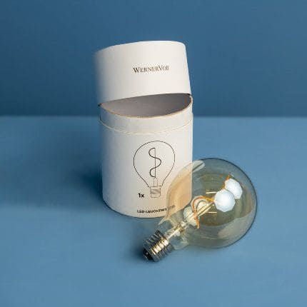 LED spiral filament light bulb, vintage look, E27, 2.5 W, 220 V, 9.5x14 cm - |VESIMI Design| Luxury Bathrooms and Home Decor
