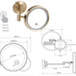 Matte Copper Finish Wall-Mounted LED Makeup Mirror