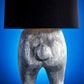 Large Floor Lamp Hiding Rabbit, Silver/Black