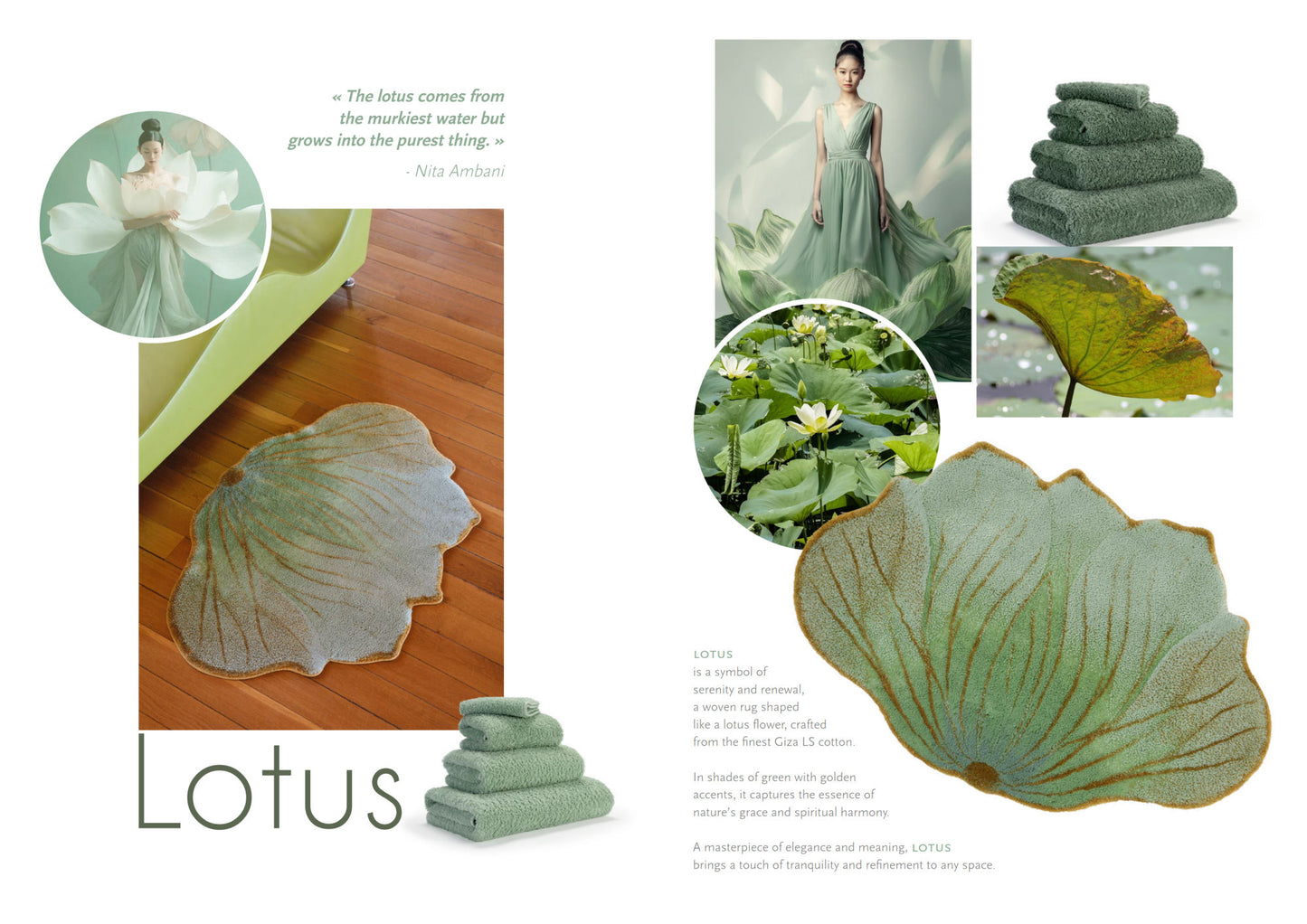 LOTUS Luxury Abyss & Habidecor Egyptian Cotton Bathroom Rug