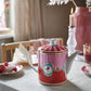 Teapot Large Love Birds Medallion Red-Pink / Pip Studio