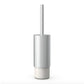 Luxury Aluminium and Porcelain Toilet Brush Holder / Aqua & Shell - |VESIMI Design|