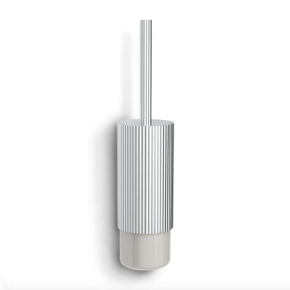 Luxury Aluminium and Porcelain Toilet Brush Holder / Aqua & Shell - |VESIMI Design|