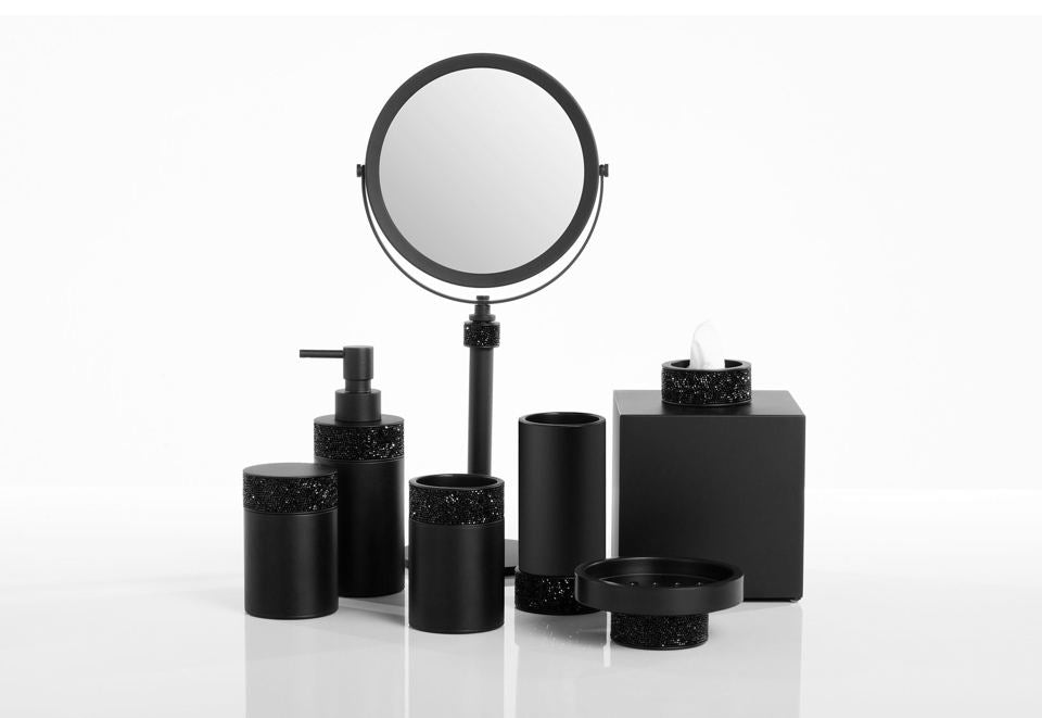 Luxury Black Matt Swarowski® Crystal Soap Dispenser - |VESIMI Design|