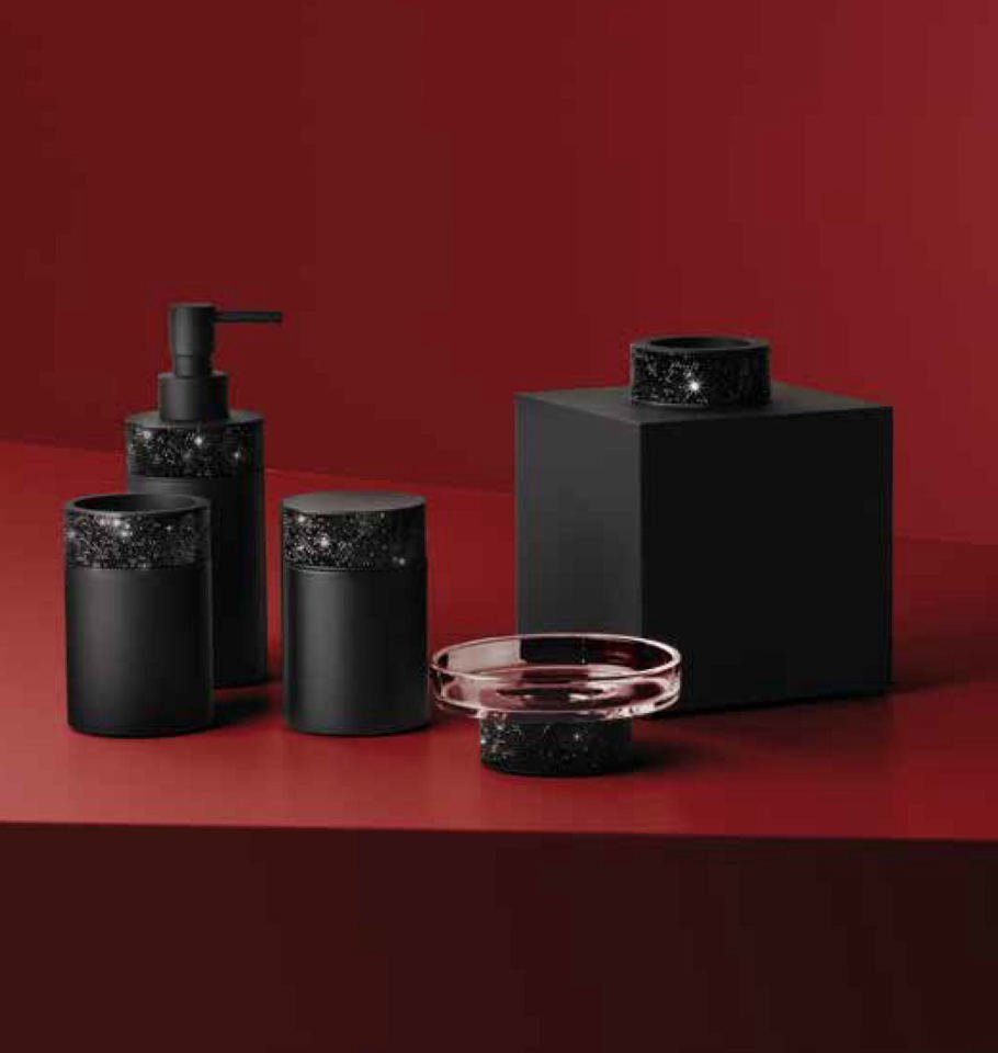 Luxury Black Matt Swarowski® Crystal Soap Dispenser - |VESIMI Design|