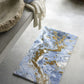 Dandy Blue & Gold  Egyptian Cotton Bathroom rug  by Abyss & Habidecor