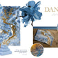 Dandy Blue & Gold  Egyptian Cotton Bathroom rug  by Abyss & Habidecor