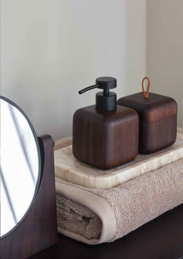 Ebony Wood Bathroom Mirror