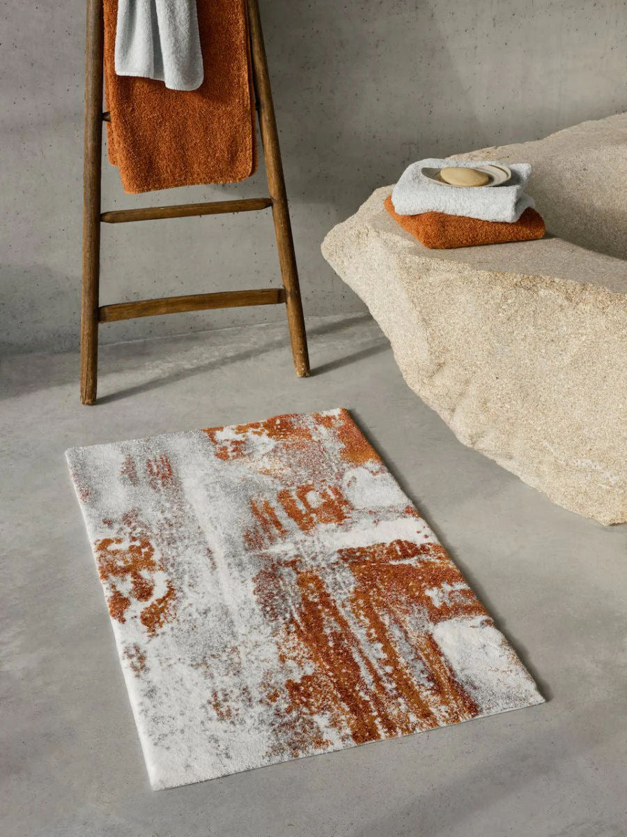 Caramel & Silver Egyptian Cotton Bath Mat SPARKS by Abyss & Habidecor