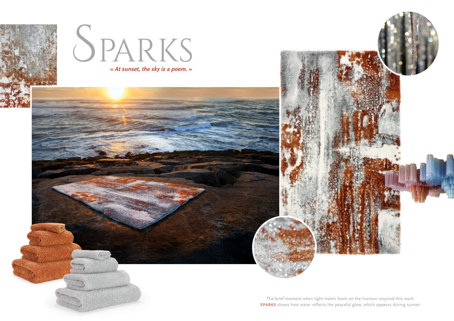 Caramel & Silver Egyptian Cotton Bath Mat SPARKS by Abyss & Habidecor