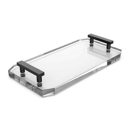 Luxury Crystal Clear Glass Tablet Tray by Decor Walther - |VESIMI Design|