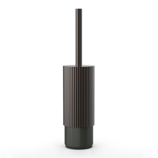 Luxury Dark Brown Aluminium & Porcelain Toilet Brush Holder / Mocca & Moor - |VESIMI Design| Luxury Bathrooms and Home Decor