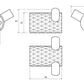 Luxury Double Bathroom Hook in Matt Gold | Diamond Collection