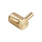 Luxury Single Bathroom Hook in Matt Gold | Diamond Collection