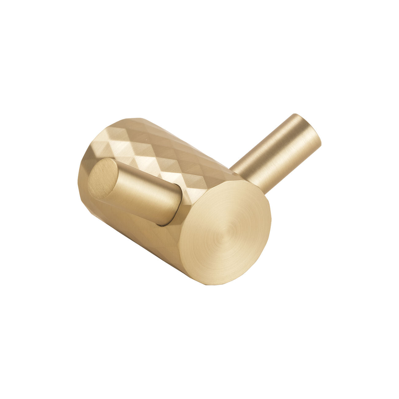 Luxury Single Bathroom Hook in Matt Gold | Diamond Collection