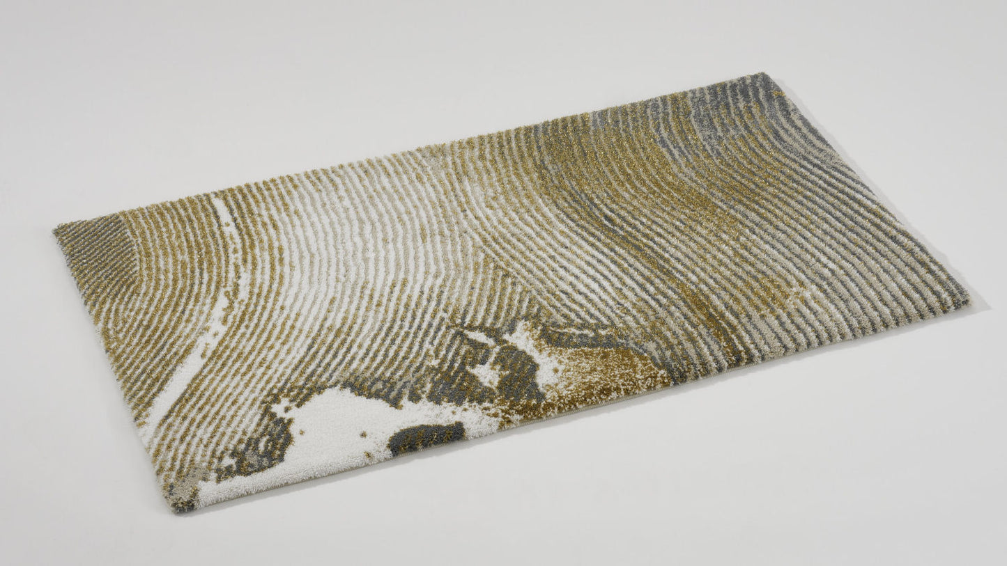 LANA Brown & Gold Abyss & Habidecor Egyptian Cotton Bathroom Rug