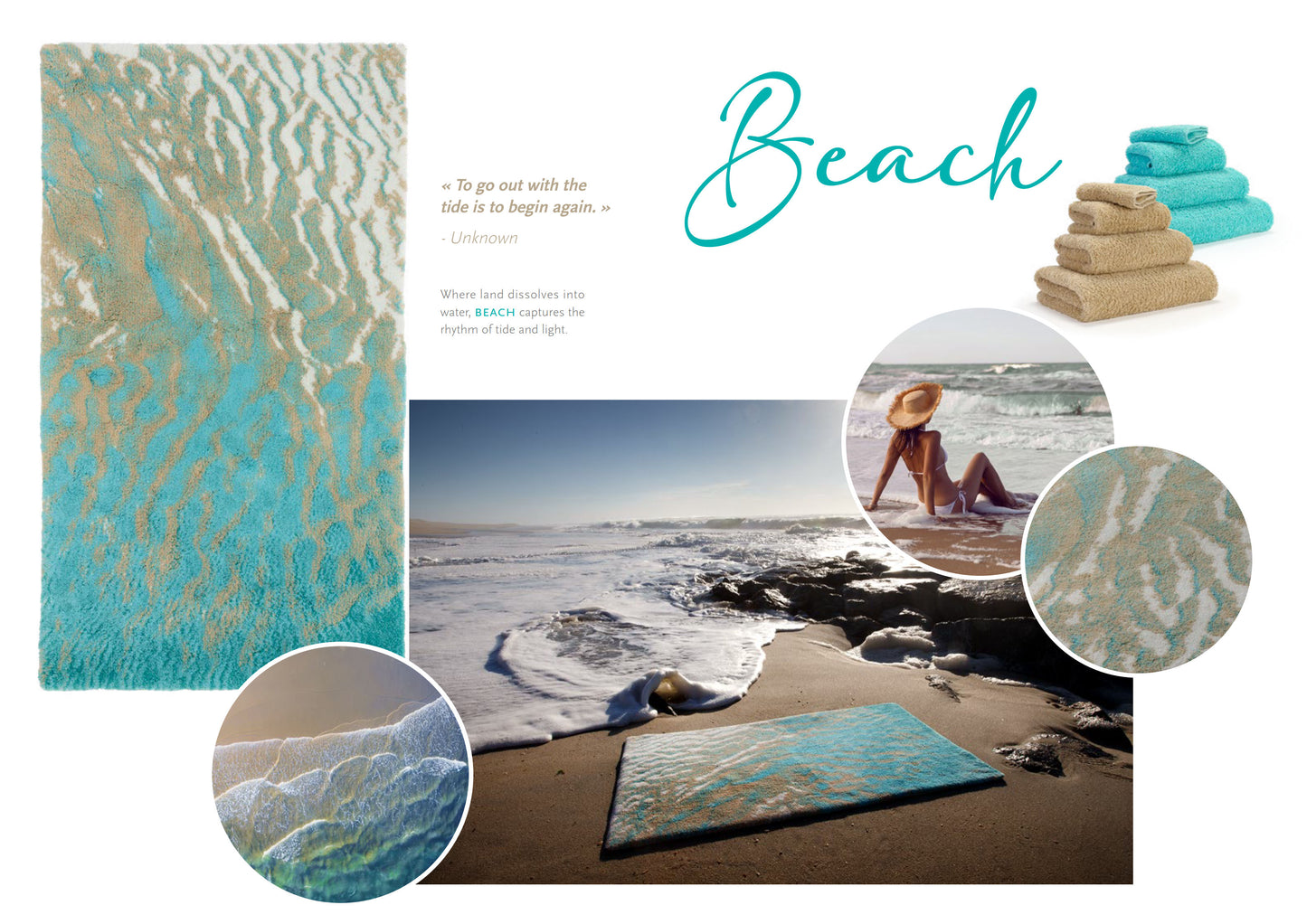 Luxury Egyptian Cotton Bathroom Rug BEACH by Abyss & Habidecor