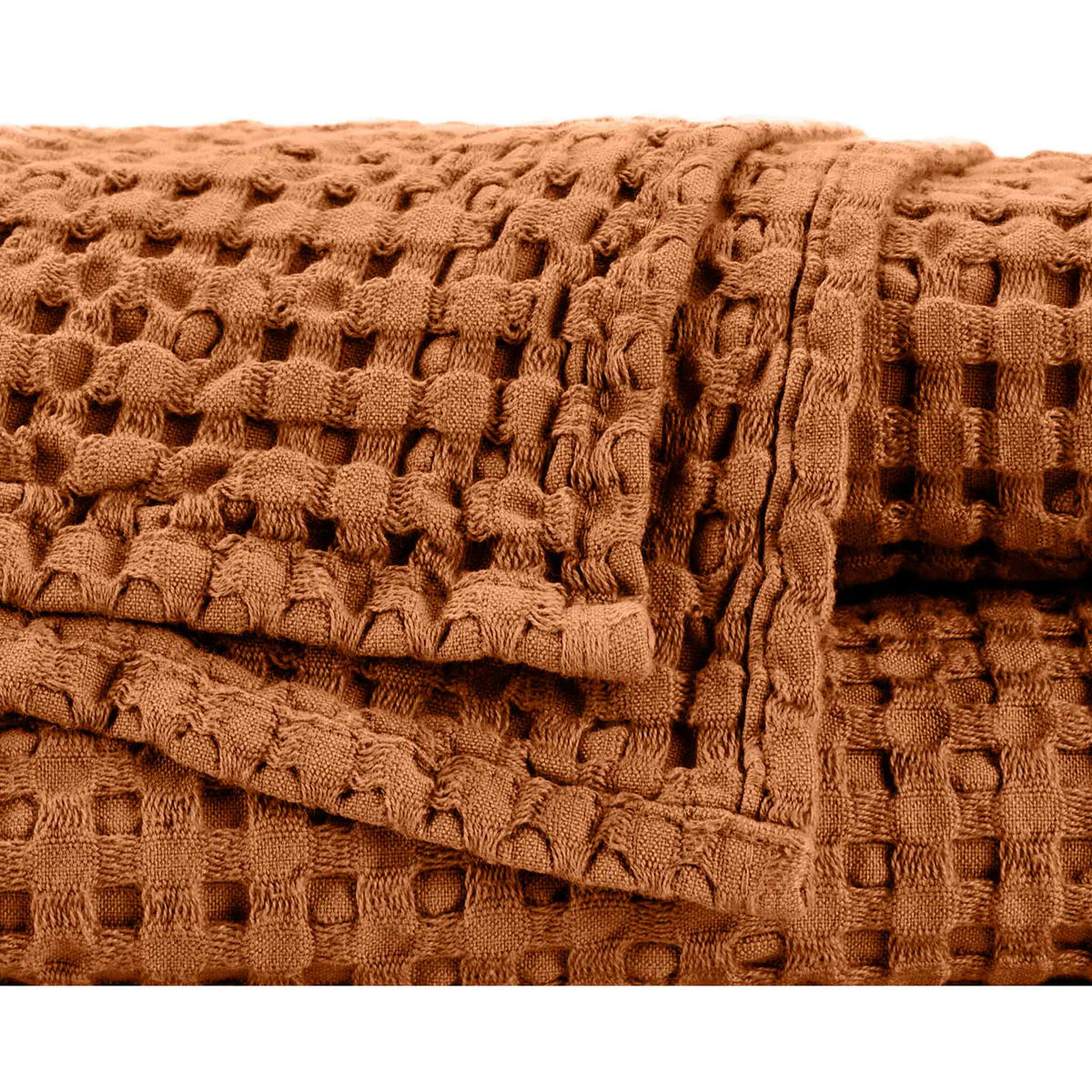 Pousada Waffle Design Egyptian Cotton Towels - 737 Caramel