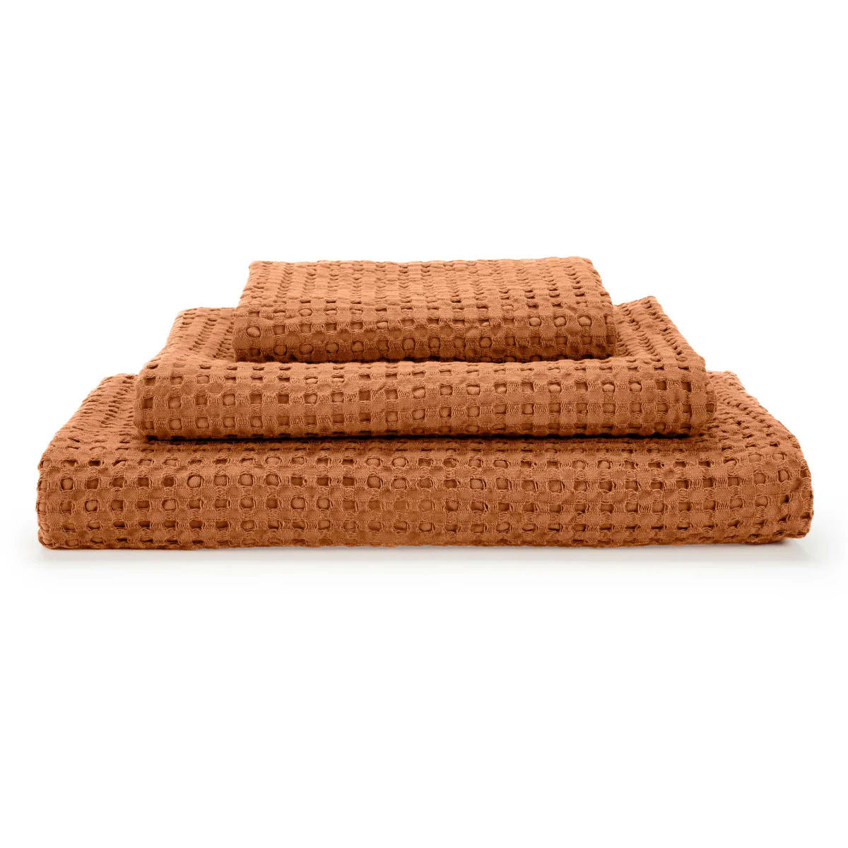 Pousada Waffle Design Egyptian Cotton Towels - 737 Caramel