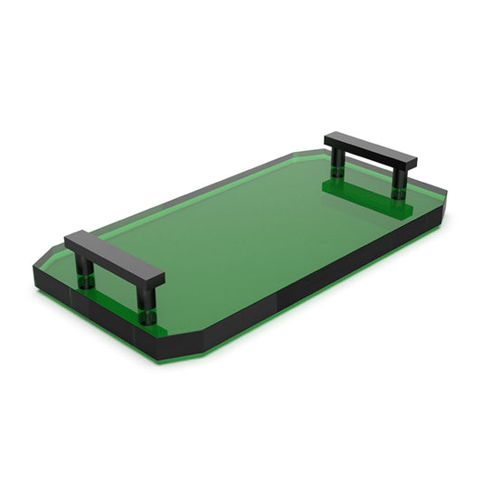 Luxury English Green Glass Tablet Tray by Decor Walther - |VESIMI Design|