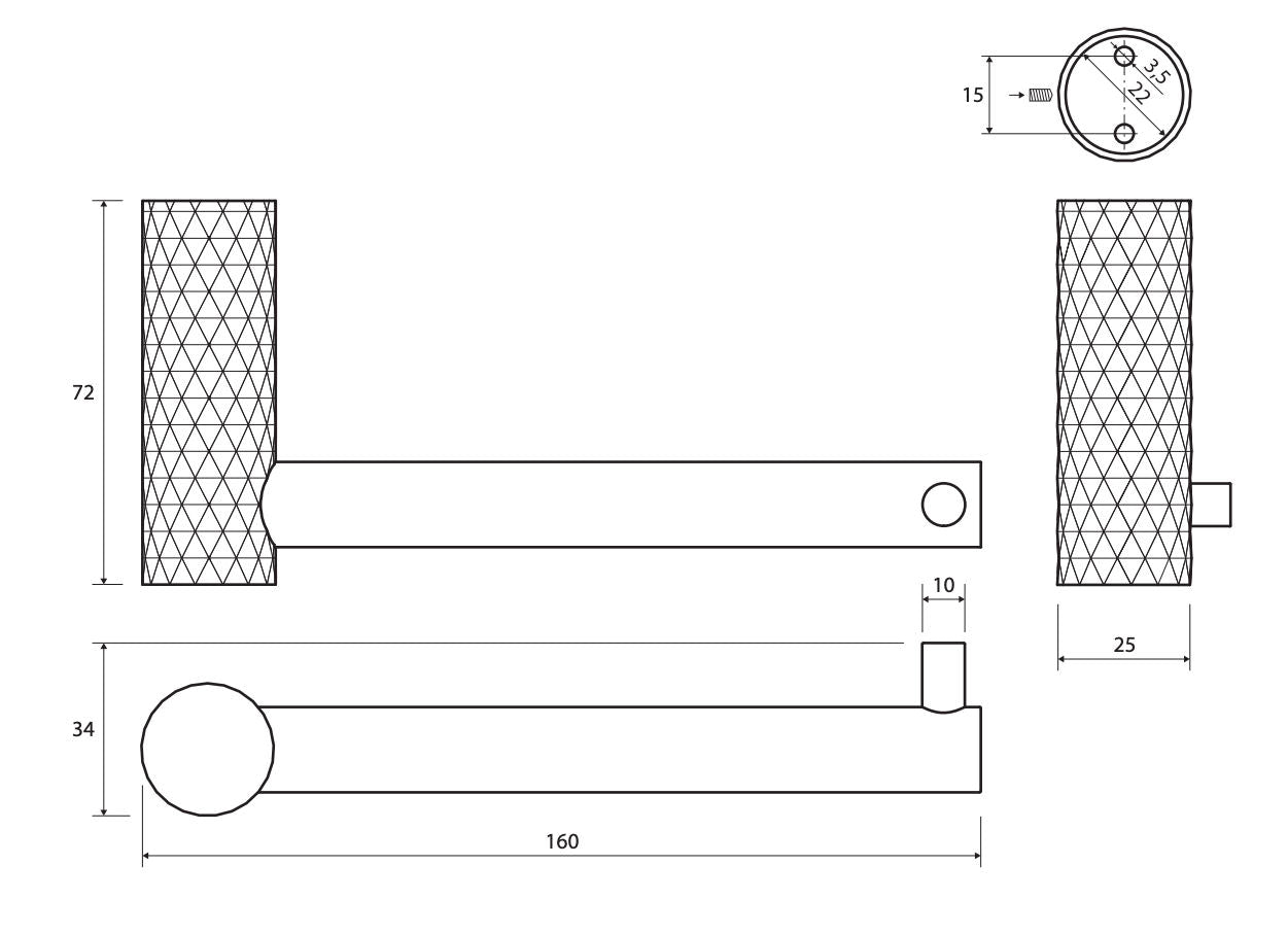 Simple Industrial Design Toilet Paper Holder | Diamond Collection