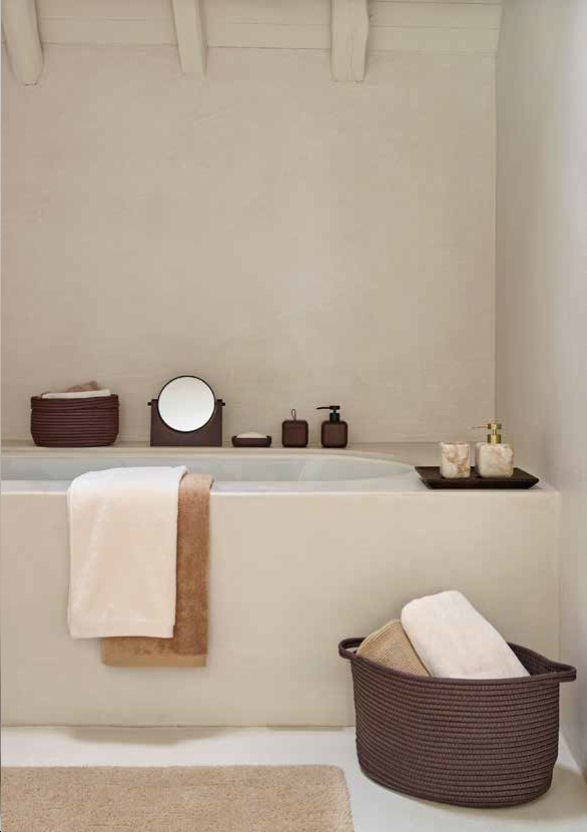 Blake Beige Marble Bathroom Accessories Toilet Brush Holder